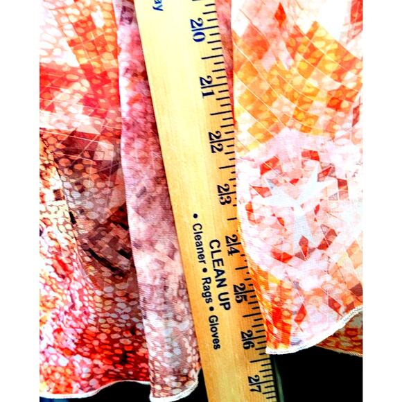 Styco Polyester Blouse Sz L; Orange with separate Tan Shell - Picture 5 of 7